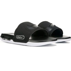 Nike Men's Size 11 Air Max Cirro Slide Sandals Black DC1460-004 Metallic Silver